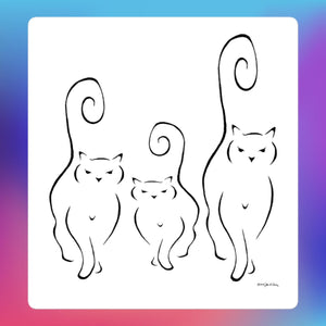 CAT SILHOUETTES Bubble-free stickers