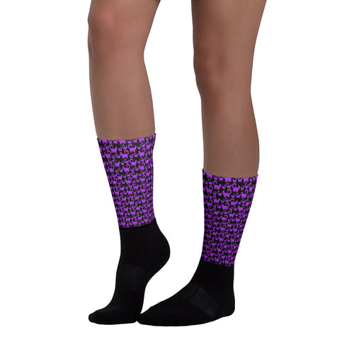 Purple Cats Socks
