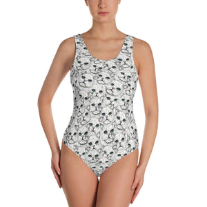 Angora Faces One-Piece Swimsuit