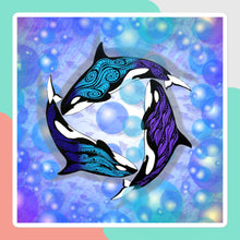 ORCAS CIRCLE Bubble-free stickers