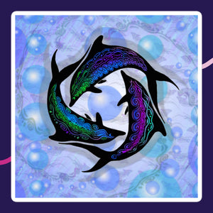 DOLPHINS CIRCLE Bubble-free stickers