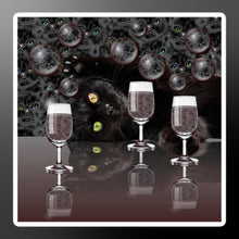 BLACK KITTY COCKTAILS cats Bubble-free stickers