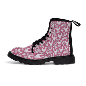 Slate Pink Women's Canvas Boots