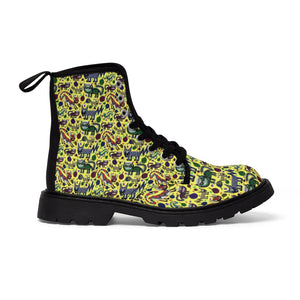 Sneaky Cats Women's Canvas Boots