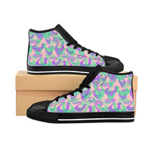 Purple/Green Snooty Layers Designer Women's High-top Sneakers