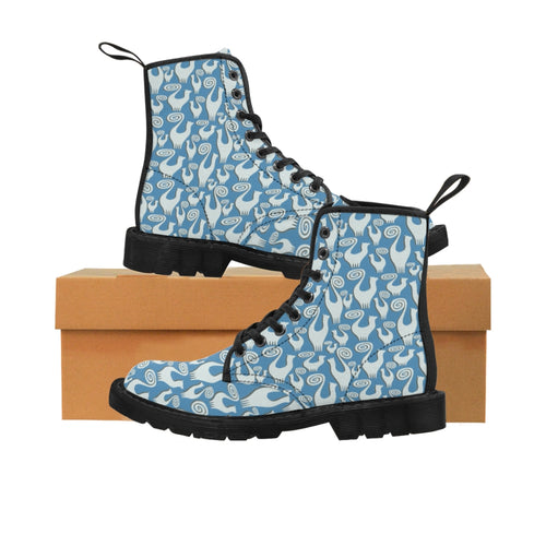 Slate Blue Women's Canvas Boots