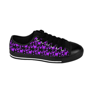 Purple Snobby Scatter Cats Women's Sneakers