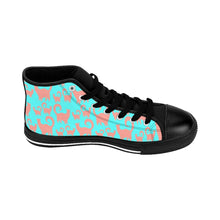 Pink & Blue Snobby Cats Women's High-top Sneakers