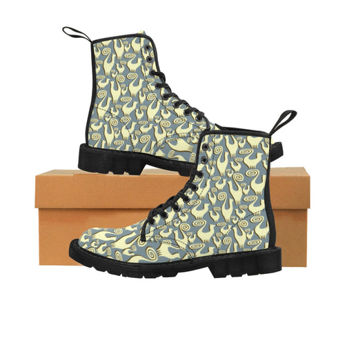 Mint Moss Snooty Cats Women's Canvas Boots