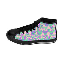 Purple/Green Snooty Layers Designer Women's High-top Sneakers