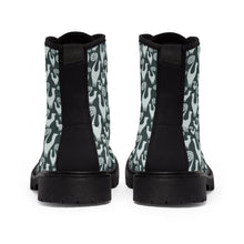 Steel Green Snooty Cats Women's Canvas Boots