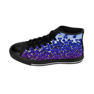 Blue Violet Flowers Women's High-top Sneakers