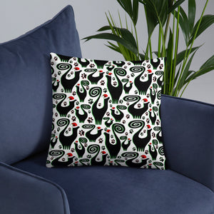 Snooty Xmas Cats Pillow