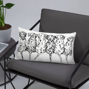 Dalmatians Sitting (front & back) Basic Pillow