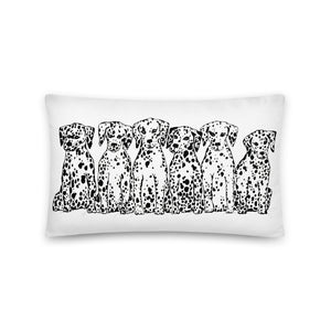 Dalmatians Sitting (front & back) Basic Pillow