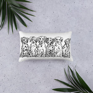 Dalmatians Sitting (front & back) Basic Pillow