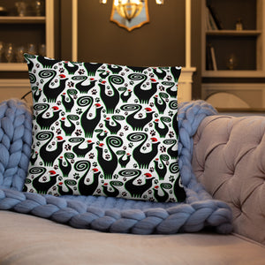 Snooty Xmas Cats Pillow