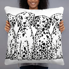 Dalmatians Sitting (front & back) Basic Pillow