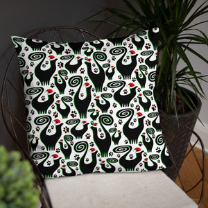 Snooty Xmas Cats Pillow