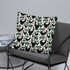 Snooty Xmas Cats Pillow