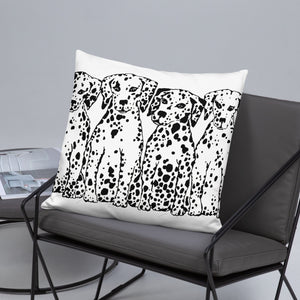 Dalmatians Sitting (front & back) Basic Pillow