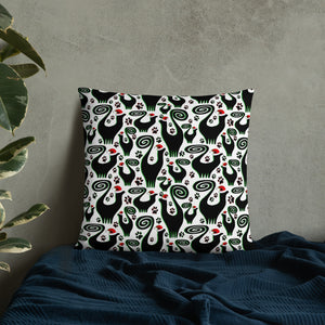 Snooty Xmas Cats Pillow