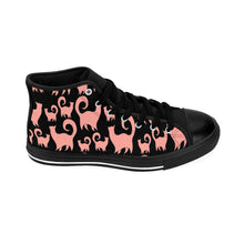 Pink Snobby Cats Pattern Women's High-top Sneakers