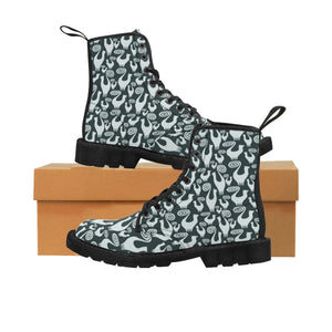 Steel Green Snooty Cats Women's Canvas Boots