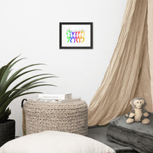 Rainbow Aerobics Cats Rear Framed poster