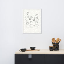 Cats Silhouettes Going Framed poster