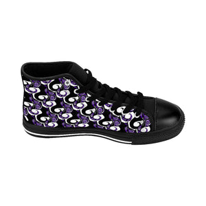 Purple Swirly Cats Women's High-top Sneakers
