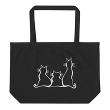 ARISTOCATS (front & back) Large Black organic Eco Tote