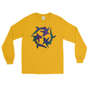 SHARK CIRCLE Long Sleeve T-Shirt - COOOL CATS