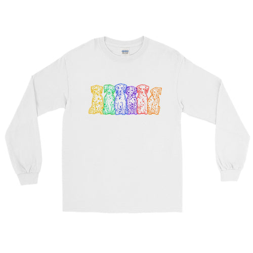 RAINBOW DALMATIANS Long Sleeve T-Shirt - COOOL CATS