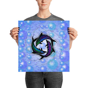 DOLPHIN CIRCLE Poster - COOOL CATS