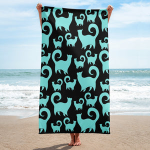 BLUE SNOBBY Towel - COOOL CATS