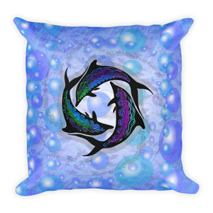 DOLPHINS Square Pillow - COOOL CATS