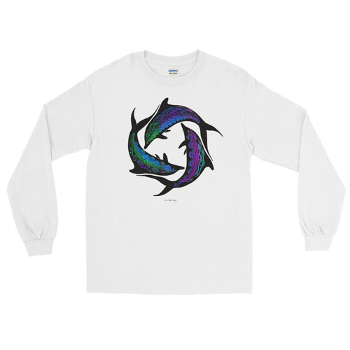 DOLPHIN CIRCLE Long Sleeve T-Shirt - COOOL CATS