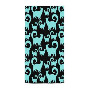 BLUE SNOBBY Towel - COOOL CATS