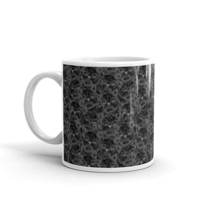 LUCKY BLACK KITTY FACES Mug - COOOL CATS