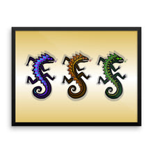 RUNNING LIZARDS Framed poster - COOOL CATS