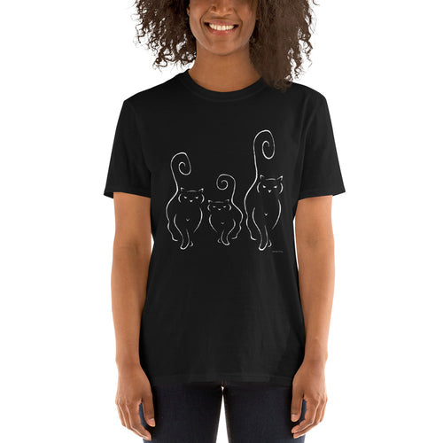 CATS SILHOUETTES 2-sided Short-Sleeve Unisex T-Shirt