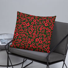 Bright Red Roses designer Basic Pillow by John A. Conroy
