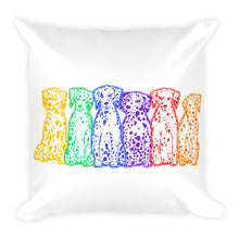 RAINBOW DALS (2 SIDED) Square Pillow - COOOL CATS