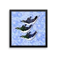 DIVING PENGUINS Framed poster - COOOL CATS