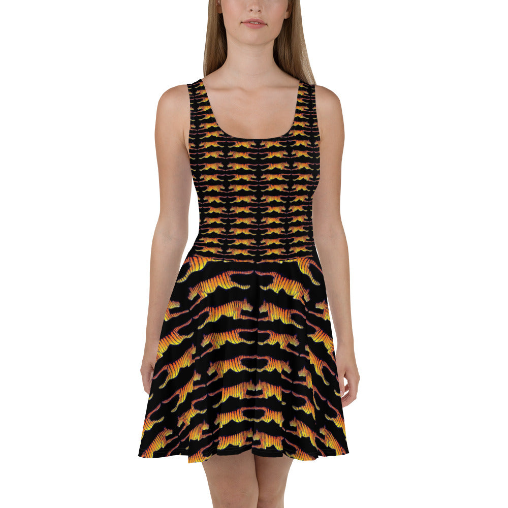 Leaping Tigers Skater Dress