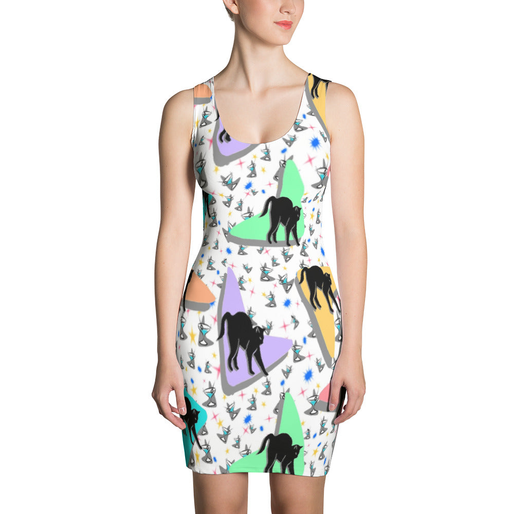 RETRO KITTY Sublimation Cut & Sew Dress - COOOL CATS