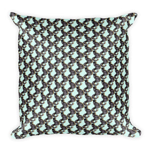 SWIRLY CATS  GALORE Square Pillow - COOOL CATS