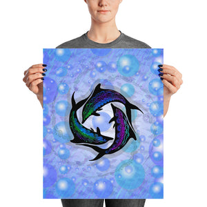 DOLPHIN CIRCLE Poster - COOOL CATS