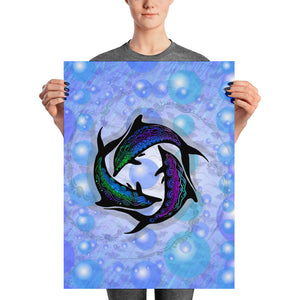 DOLPHIN CIRCLE Poster - COOOL CATS